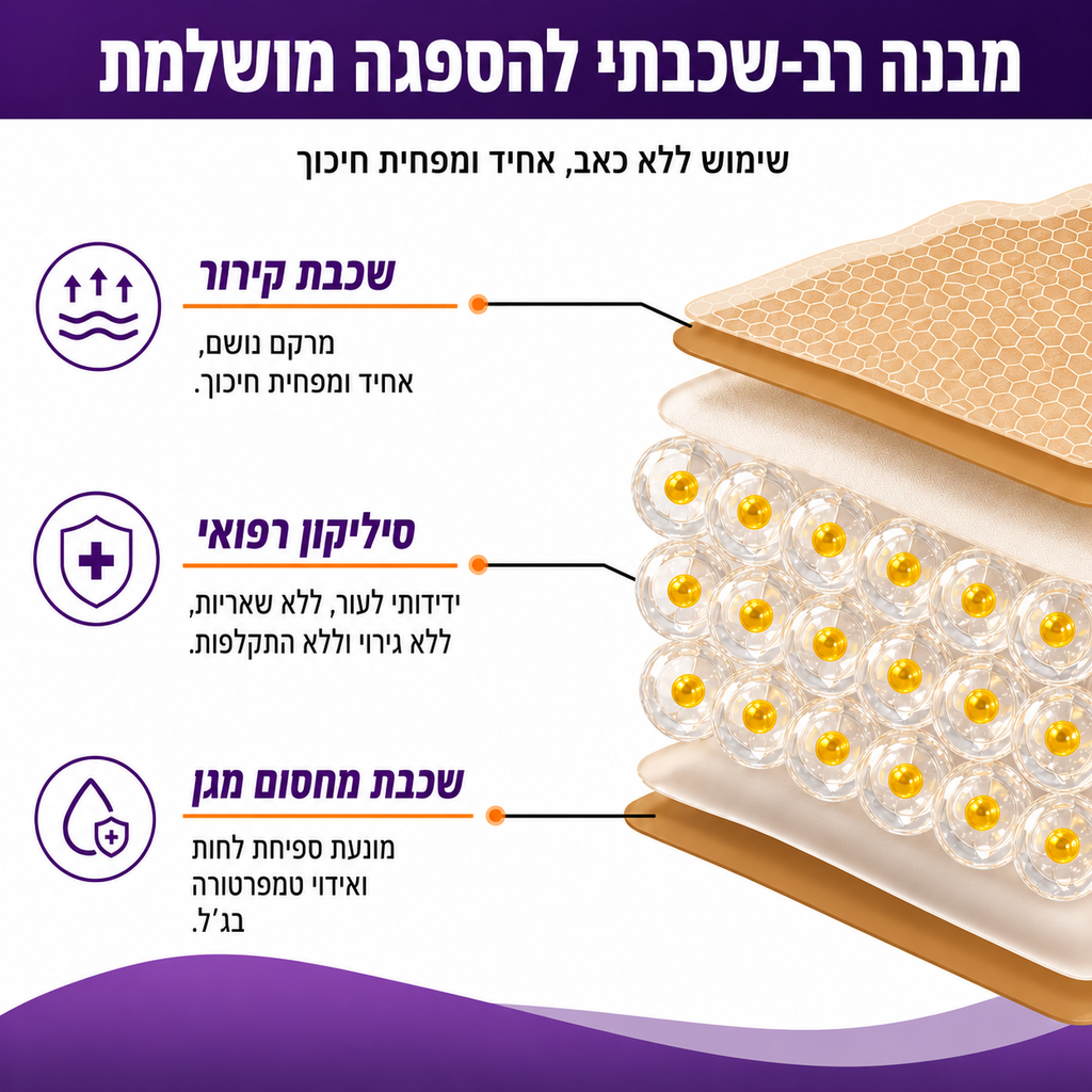 ארפפלסטר – סיליקון רפואי פרימיום | גליל 3 מ'
