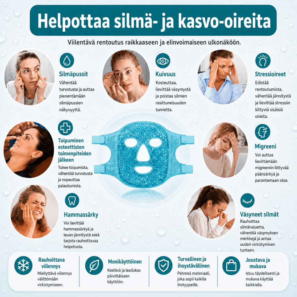 Geelipallonaamio – kuuma- ja kylmäkompressi | Uudelleenkäytettävä
